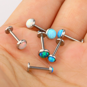 Women Men Lip Piercing Stud Jewelry Stainless Steel Opal <strong>Small</strong> Ear Bone <strong>Nose</strong> <strong>Rings</strong> Girls - Product Image 2