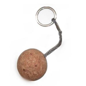 Customize Logo Creative Round Ball Cork Keyring Key Chain Wholesale Promotional Gifts Blank <b>Floating</b> Wooden Keychain - Product Image 3
