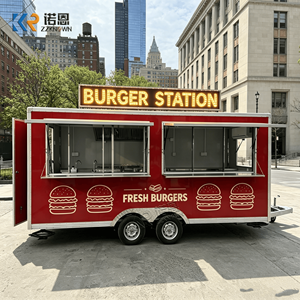 Carrito de Comida Rápida Móvil Comercial, Remolque de Café, Remolque de Bebidas, Remolque de Comida para Catering Móvil, Remolque de Comida con Gabinetes para Negocios - Product Image 6