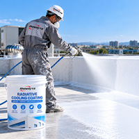 Revêtement de refroidissement par rayonnement à haute réflectivité solaire, isolation thermique, peinture liquide résistante aux intempéries pour murs extérieurs
