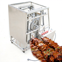 Machine à brochettes de viande, machine à kebab, équipement de fumage sûr, barbecue, machine à barbecue brésilienne en acier inoxydable, machine de transformation de la viande, machine à barbecue