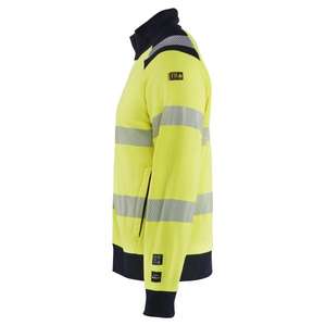 BLAKLADER - 3461176233895XL Sweat-shirt Multinorm avec fermeture éclair complète Hi-vis jaune/bleu marine-EAN 7330509914809 HI-VIS WORKWEAR - Product Image 3