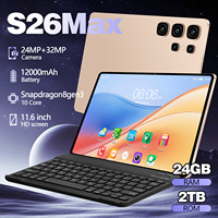 Tablette portable élégante et luxueuse S26Max, quatre couleurs tendance, dotée d'un processeur multi-cœurs, facile à transporter