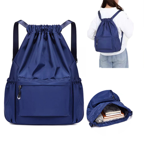 Gym Sports Drawstring Backpack Bag Fashion Hot Selling High Quality Custom Logo Printed Promotion Durable Polyester Customized