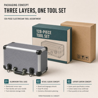 Boîte à outils d'électricien professionnelle de 128 pièces, outils de câblage électrique, OEM personnalisable, durable, portable, en acier au chrome-vanadium