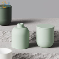 C & H Private Label Home Decor Design personnalisé Bocal en céramique Ensemble de bougies et diffuseurs de roseaux aux huiles essentielles naturelles