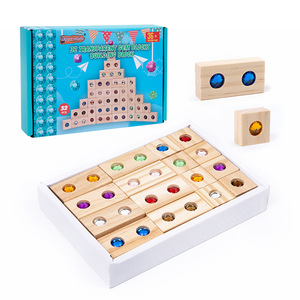 Hoye Crafts blocchi di costruzione in legno blocchi impilabili creativi Set divertenti blocchi di gemme in legno nuovi giocattoli 2023 bambini - Product Image 5