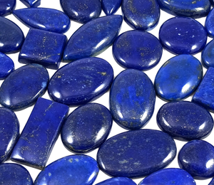 Lapis-lazuli naturel, cabochon ovale, pierre précieuse semi-précieuse lâche, cristal bleu lisse et apaisant, 20-40mm, vente en gros en vrac - Product Image 1
