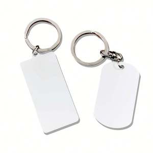 Porte-clés vierge personnalisable par sublimation - Porte-clés en alliage d'aluminium pour impression DIY, cadeau souvenir promotionnel - Product Image 1