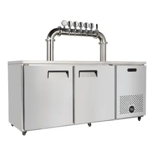 Enfriador de cerveza comercial de acero inoxidable, barriles, nevera, pantalla Digital, dispensador de cerveza, Kegerator