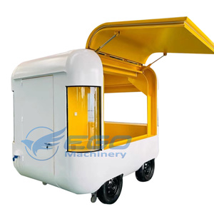 Custom Detachable Metal Candy Cart Mobile Food Cart Charcuterie Cart LED Logo Electric Drive Double Sinks Hot/Cold Water <b>Taps</b> - Product Image 1