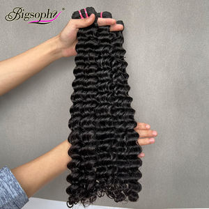 Extensiones de Cabello Humano con Ondas Profundas, Textura Suave, Color Negro Natural, Super Doble Trama, Resistentes al Calor - Product Image 3