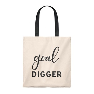 Bolsas de lona de algodón blanco impresas personalizadas de alta calidad Bolsas de compras de calidad - Product Image 2