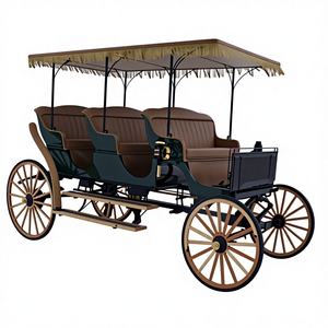 DST EXPORTS Fabricant Américain de Chariots à Chevaux Touristiques – Luxe, Métal Noirâtre et Bois, Légers, pour Décoration d'Événements – En Promotion - Product Image 1