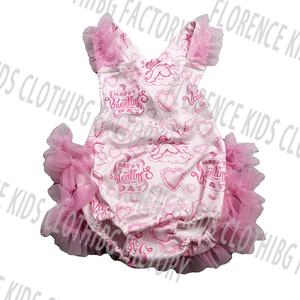 Romper rajutan bayi perempuan tanpa lengan model bubble fluffy dari bambu, desain butik dengan renda, gaya DH ODM Spring. - Product Image 2