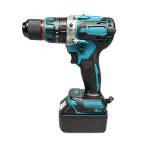 Perceuse à percussion sans balais de qualité industrielle 21V 13mm 95N. Perceuse électrique portative M, outil électrique pour l'entretien domestique