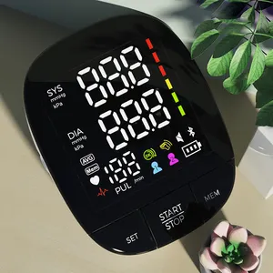 Free Sample Customization USB Recharge LED Upper Arm Cuff BP Machine Blood Pressure Monitor With ESH