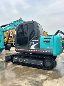 Les mini pelles Kobelco SK75 à faible heure de travail ont utilisé des pelles sur chenilles de 7.5 tonnes Machines de creusement d'occasion à vendre disjoncteur - Product Image 3