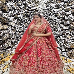 Style vintage bleu régulier indien ethnique fausse fourrure coupe ample Lehenga Choli femmes Festivals traditionnels fête porter avec - Product Image 3