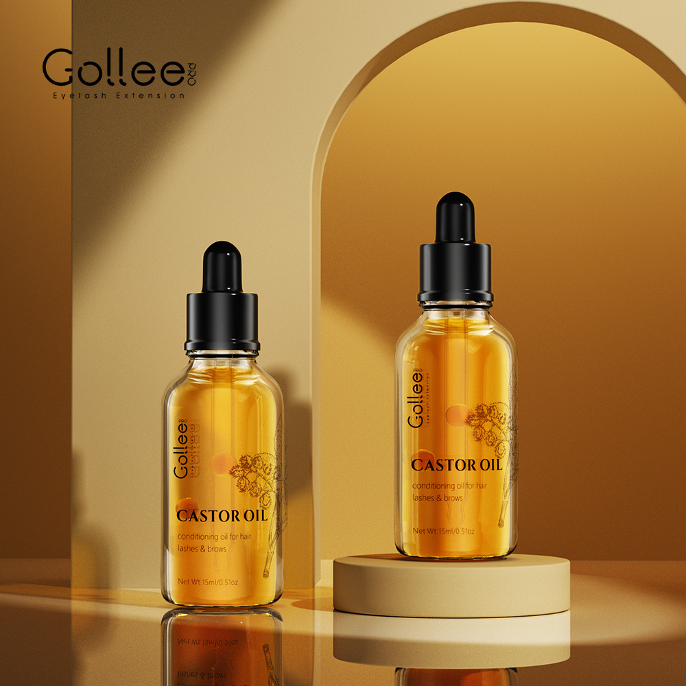 Gollee частная марка под заказ натуральные гидрогенатные волосы борода брови ресницы рост органическое касторовое масло