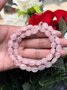 ชุดสร้อยข้อมือและสร้อยคอโรสควอตซ์บลอสซั่มฮาร์โมนี ประดับด้วยพลอยสีชมพูธรรมชาติ งานฝีมือสุดหรู เป็นของขวัญสำหรับผู้หญิงและเด็กผู้หญิง - Product Image 5