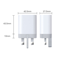 Cargador de Pared Rápido Voltme Mini con Enchufe UK, 18w 20w 25w 30w, 1 Puerto USB Tipo C, USB A, PD, QC 3.0, Gan, para Apple iPhone 12 13 14 15 16 17