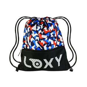New Design Custom Logo Fashion <b>Drawstring</b> Sport Gym 210D Polyester Backpack String <b>Drawstring</b> Nylon Sport <b>Bag</b> With Zipper - Product Image 2