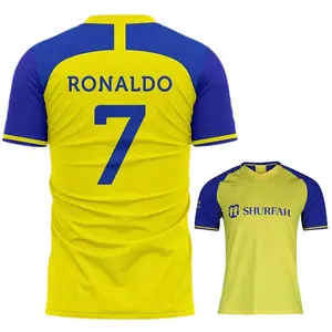 23/24 Juventude American Deal Pacote Personalizado Maillot Europeu Amarelo Old Mesh Futebol Prática Jerseys Vermelho E Branco Camisa De Futebol