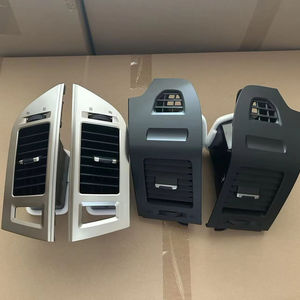 Rejilla de ventilación central lateral plateada y negra para el tablero, compatible con <span class=keywords><strong>Mitsubishi</strong></span> Pajero 2007 a 2020, para el <span class=keywords><strong>aire</strong></span> <span class=keywords><strong>acondicionado</strong></span> interior del coche. - Product Image 3