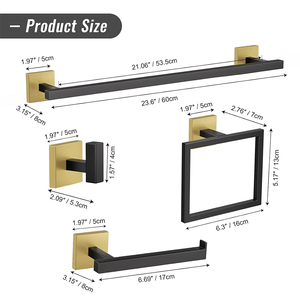 <span class=keywords><strong>Set</strong></span> Portasciugamani in Metallo Dorato per Bagno e Cucina, Produzione Cinese, per Hotel e Casa - Product Image 3