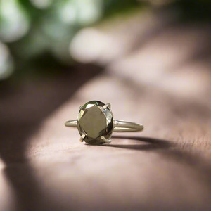 Pyrite Gemstone <b>Adjustable</b> <b>Ring</b> for Men, Certified, Energize Your Success & Wealth - Product Image 1