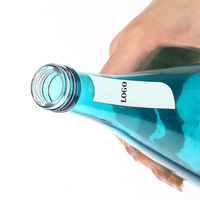Haute apparence verre eau minérale soda eau vin boisson bouteille de jus bouteille vide avec couvercle bouteille fendue