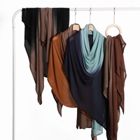 Hijab Foulard en Coton pour Femmes, Vente en Gros, 2025, Musulman, Viscose Ombrée, Modal, Haute Qualité, Finition Exquise