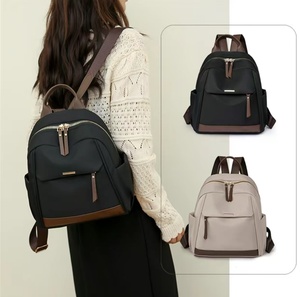 Mochila Impermeable Casual de Nailon para Viajes, Trabajo, Estudiantes, Gran Capacidad, Ligera, con Cierre, para Mujer, en Oferta - Product Image 1