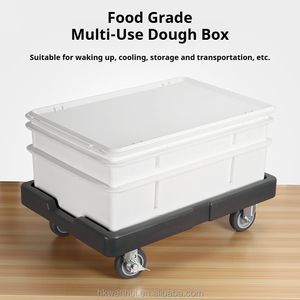 Commercial Food Grade Dough Box Stackable Proofing Box with Trolley PP Dough Container for Bakery Restaurant <b>Kitchen</b> - Product Image 1
