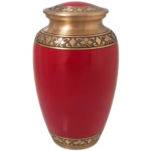Radiance <b>Red</b> <b>Hot</b> Aluminum Cremation Urn for Adults American Style Funeral Ashes Keepsake for Burial Services - Product Image 1