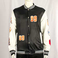 Personnalisé Nouvelle Mode Patchwork Chenille Broderie Logo Impression Casual Campus Baseball Veste pour Hommes