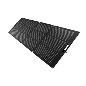 Tas lipat Panel fotovoltaik fleksibel tenaga surya, kristal tunggal portabel baru 200W luar ruangan pengisi daya matahari 18V