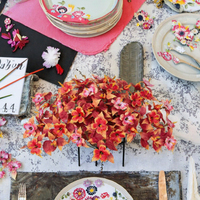 Faux fleurs d'automne artificielles pour la décoration extérieure, fausses fleurs d'hibiscus pour jardinières extérieures, plantes d'automne en soie réalistes
