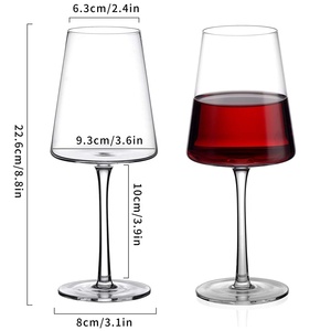 Copa <span class=keywords><strong>de</strong></span> Vino Elegante, Duradera y Transparente <span class=keywords><strong>de</strong></span> 500 ml, 100% Libre <span class=keywords><strong>de</strong></span> Plomo, Fondo Plano, <span class=keywords><strong>Cristal</strong></span>, para Vino Tinto o Blanco - Product Image 1