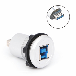 แผงอะแดปเตอร์เชื่อมต่อเครื่องพิมพ์ USB B Type-B ที่ติดอยู่เปลือกโลหะกันน้ำ IP65 <span class=keywords><strong>BTOB</strong></span> <span class=keywords><strong>BTOB</strong></span> ตัวเมียกับตัวเมีย - Product Image 4