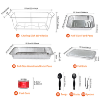 Meilleures ventes : Réchaud de buffet jetable pleine taille avec grille métallique, réchaud alimentaire jetable, ensemble de réchauds de buffet pour fête