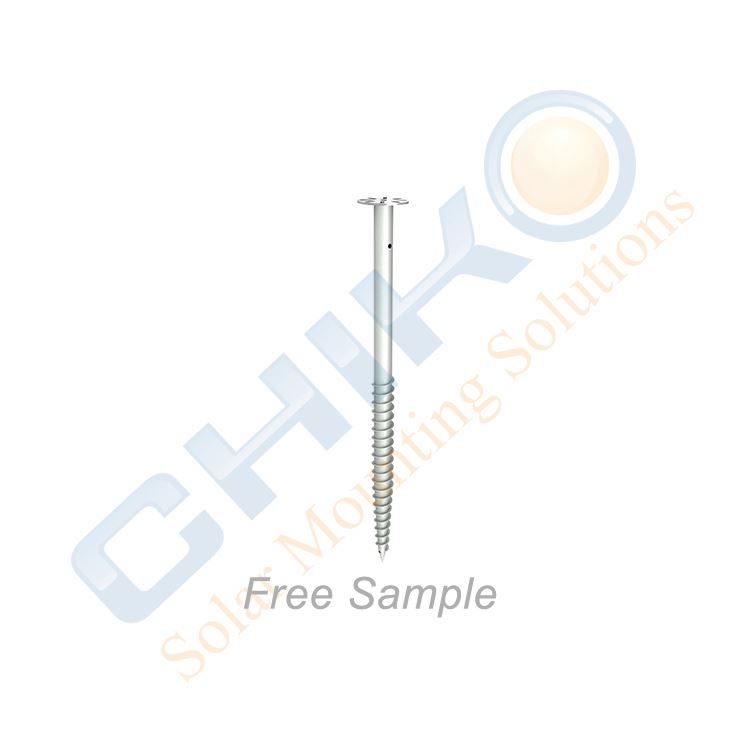 Наземная винтовая свая для солнечной системы заземления