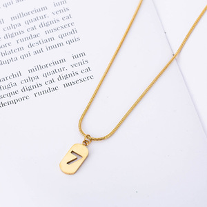 Collier avec pendentif numéro porte-bonheur 7 pour femme, chaîne de clavicule en acier inoxydable, cadeau pour elle, bijoux à la mode - Product Image 1
