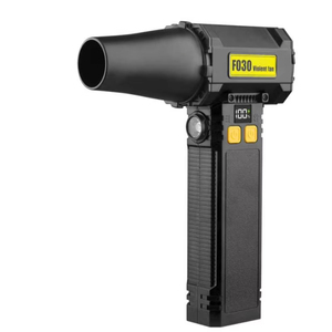 Ventilador Turbo Portátil Recargable por USB con Pantalla Digital, Luz LED, Soplador de Aire de Alta Velocidad para Detallado de Autos y Camping - Product Image 1