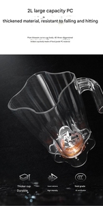Ice Smoothie điện 2200W công suất lớn sản xuất nước trái cây trộn 2L thương mại Máy xay sinh tố với cách âm Bìa - Product Image 6