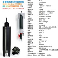 Sonde de qualité de l'eau multiparamètres RS485 pH Chlore résiduel Oxygène dissous EC TDS Aquaculture OEM/ODM Plastique