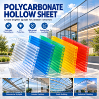Panneau architectural en polycarbonate alvéolaire, protection UV, résistant aux chocs, léger, solution de matériau de construction