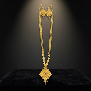 Wholesale 14K 18K 24K Micron Gold Plated Traditional Floral Design Jewelry Set, Fashion <b>Necklaces</b>, Forming <b>Long</b> <b>Necklaces</b> Set. - Product Image 3