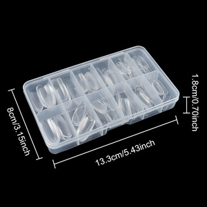 120 faux ongles en gel souple ultra fins et mats, couvrance totale, formes Ballerina, Coffin, Amande, Ovale, Stiletto, Carré, en kit boîte - Product Image 5